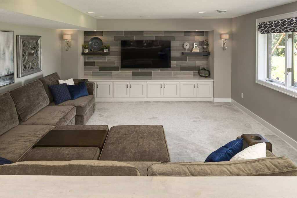 Living Room Renovation Maple Wood