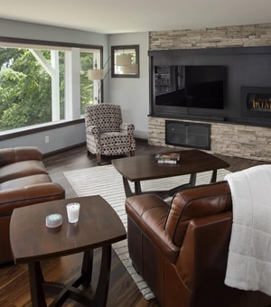 Living Room Renovation Maple Wood